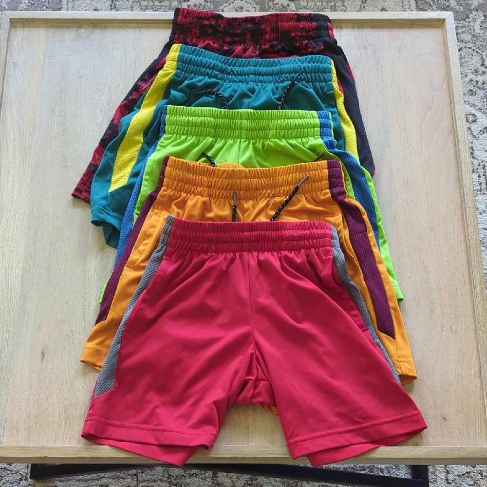 Tek Gear Red and Blue Athletic Shorts Moisture-Wicking Performance